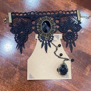 Gothic Bracelet with matching Ring